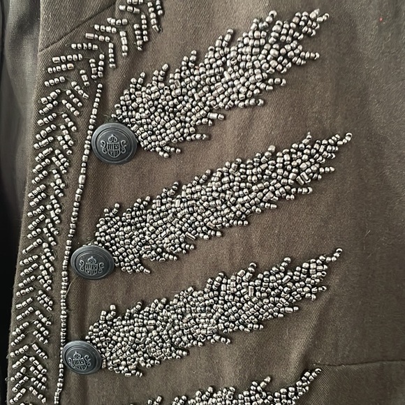 Free People |  Embroidered Green Military Jacket - Picture 6 of 10